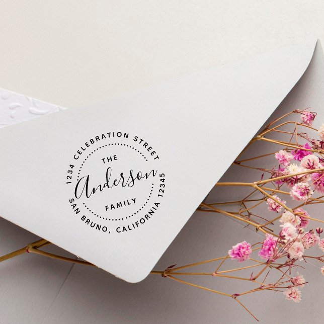 Carimbo Auto Entintado Crie seu próprio nome de família personalizado End (Criador carregado)