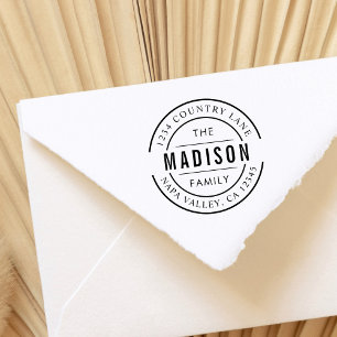 Carimbo Auto Entintado Crie seu próprio nome familiar Endereço de devoluç