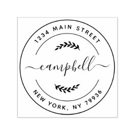 Carimbo Auto Entintado Crie seu próprio nome moderno da família Endereço 