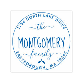 Carimbo Auto Entintado Crie seu próprio nome moderno da família Endereço 