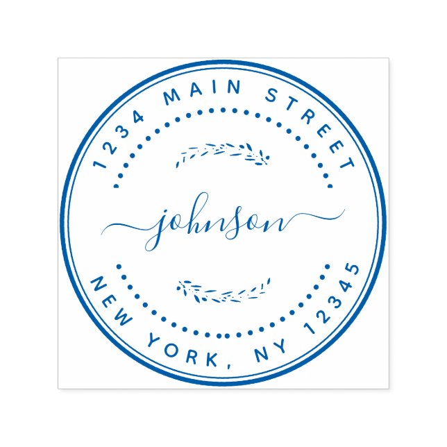 Carimbo Auto Entintado Crie seu próprio nome moderno Endereço de devoluçã (Design)