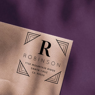 Carimbo Auto Entintado Crie seu próprio nome monograma Endereço de devolu