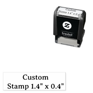 Carimbo Auto Entintado crie seu próprio personalizado 1,4" x 0,4"