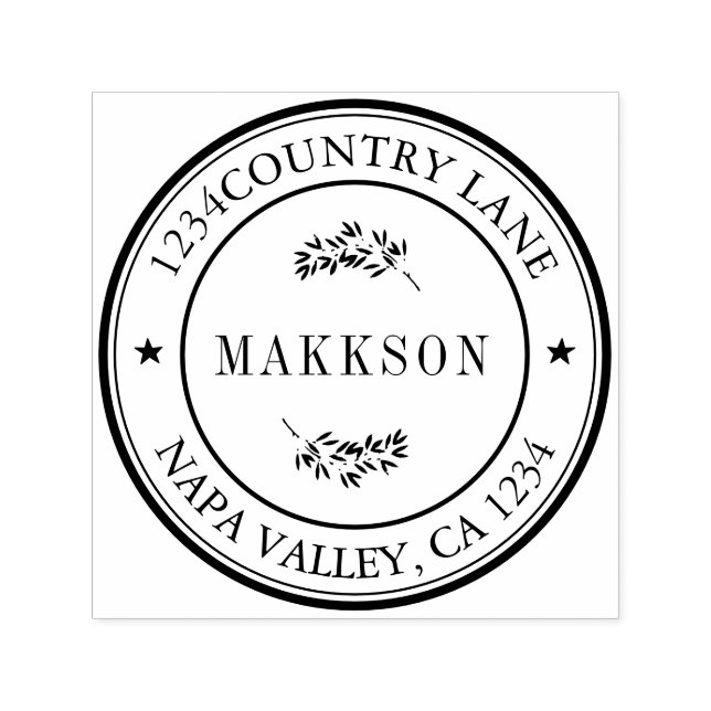 Carimbo Auto Entintado Crie seu próprio retorno moderno em volta (Design)