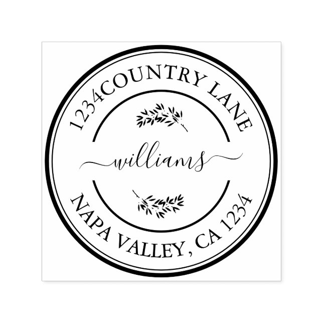 Carimbo Auto Entintado Crie seu próprio retorno moderno em volta (Design)