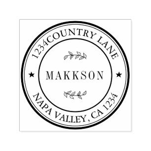 Carimbo Auto Entintado Crie seu próprio S de autocolante de retorno redon