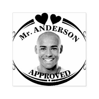 Carimbo Auto Entintado Crie um rosto engraçado personalizado Aprovação do