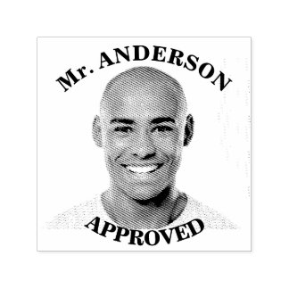 Carimbo Auto Entintado Crie um rosto engraçado personalizado Aprovação do