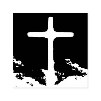 Carimbo Auto Entintado Cristão Personalizável da Cruz de Jesus Cristo Cla