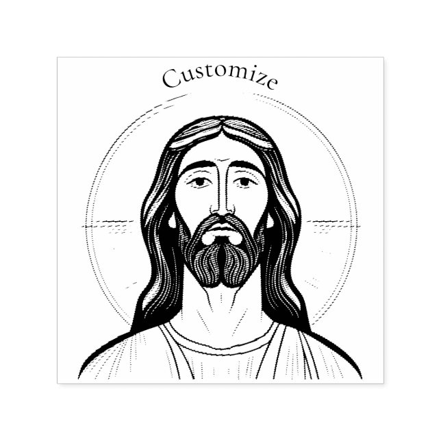 Carimbo Auto Entintado Cristo Jesus Thunder_Cove (Design)