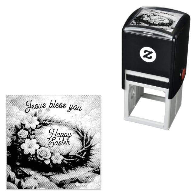 Carimbo Auto Entintado Crown of Thorns Personalized Easter Stamp (In Situ)