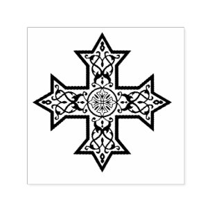 Carimbo Auto Entintado Cruz Copta Premium Arte Fina