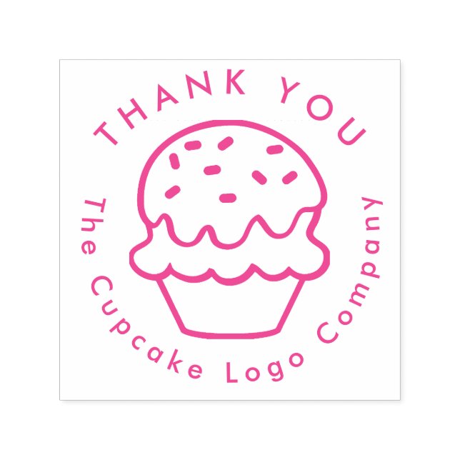 Carimbo Auto Entintado cupcake logo design  (Design)