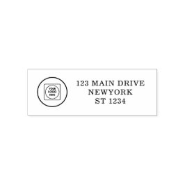 Carimbo Auto Entintado Custom Business Logo Company Address Stamp Design