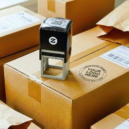 Carimbo Auto Entintado Custom Logo Stamp for Boxes (Business Name Seal)