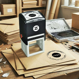 Carimbo Auto Entintado Custom Logo Stamp for Paper (Business Name Seal)