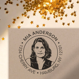 Carimbo Auto Entintado Custom Photo, Name and Return Address