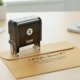 Carimbo Auto Entintado Custom Return Address Rubber Stamp. Self Addressed