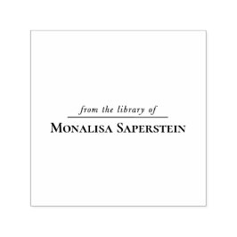 Carimbo Auto Entintado CUSTOMLibrary book stamp, simple elegant