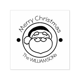 Carimbo Auto Entintado Cute Doodle Art Santa Claus