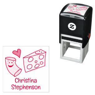 Carimbo Auto Entintado Cute Mac Ama Chef Personalizado De Queijo/Professo