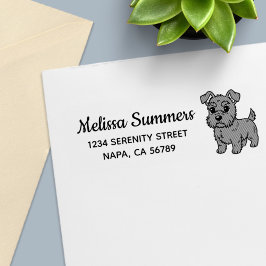 Carimbo Auto Entintado Cute Scottish Terrier Dog Return Address