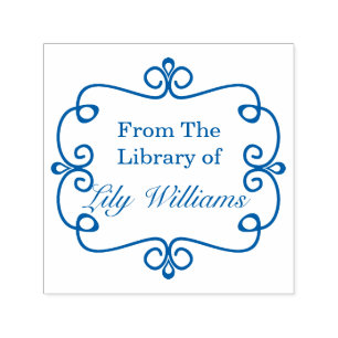 Carimbo Auto Entintado Da Biblioteca Do Livreto