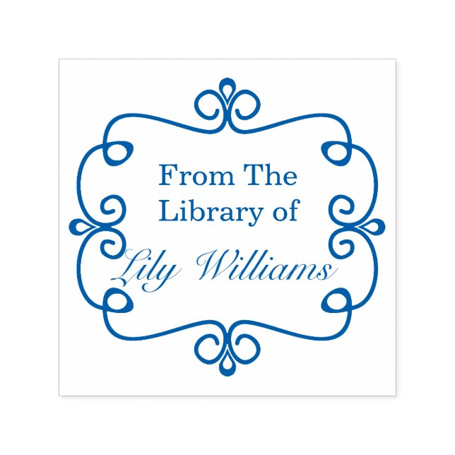 Carimbo Auto Entintado Da Biblioteca Do Livreto (Design)