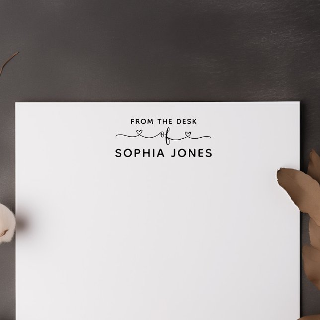 Carimbo Auto Entintado Da Mesa Do Script De Coração (Criador carregado)