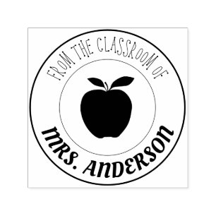Carimbo Auto Entintado Da sala de aula de   Apple