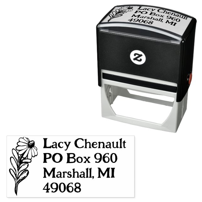 Carimbo Auto Entintado Daisy Flower (In Situ)