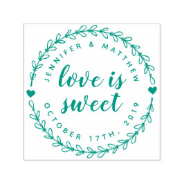 Carimbo Auto Entintado Data de Casamento da Espada da Mão e do Script Ele