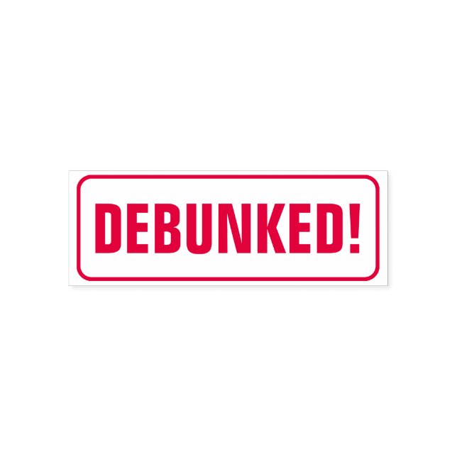 Carimbo Auto Entintado "DEBUNKED!" + Retângulo de Cantos Arredondados (Design)