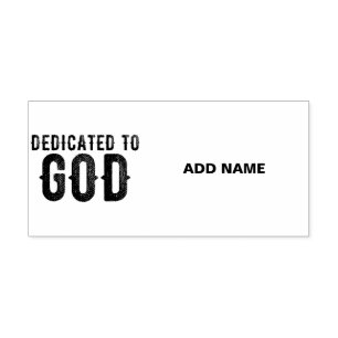 CARIMBO AUTO ENTINTADO DEDICADO A DEUS TEXTO PRETO RESFRIANTE PERSONALIZÁ