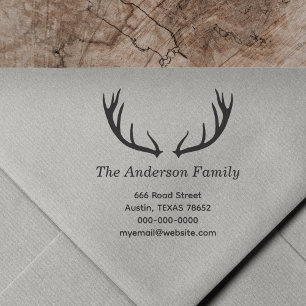 Carimbo Auto Entintado Deer Antlers