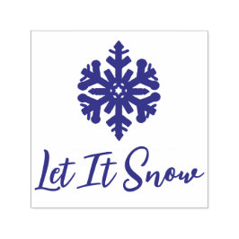 Carimbo Auto Entintado Deixe-A Neves Púrpura Floco de Neve