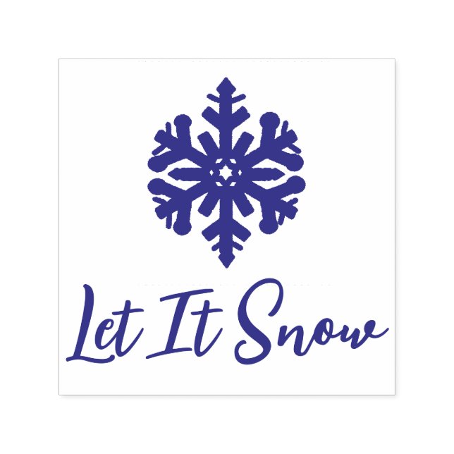 Carimbo Auto Entintado Deixe-A Neves Púrpura Floco de Neve (Design)