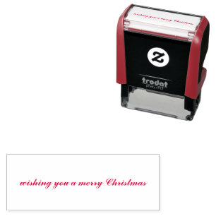Carimbo Auto Entintado desejando um feliz Natal Script