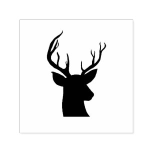 Carimbo Auto Entintado Desenho rústico do país do Antler do veado