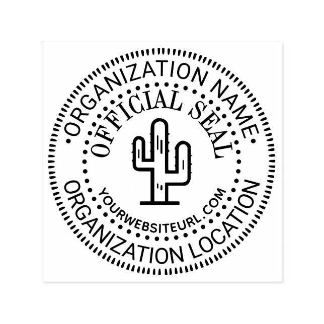 Carimbo Auto Entintado Desert Cactus Generic Nome do Selo Oficial Local U (Design)