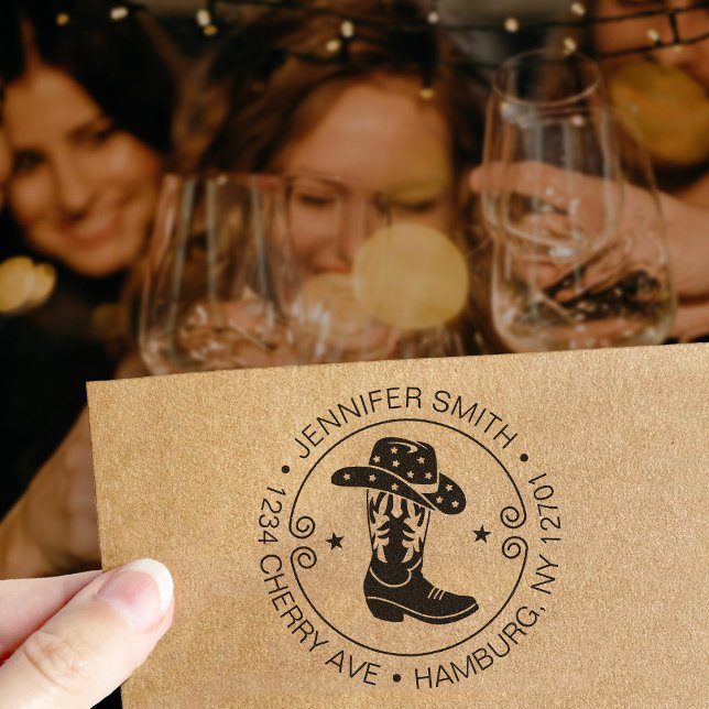 Carimbo Auto Entintado Desert Cowgirl Última Festa de solteira Rodeo (Criador carregado)