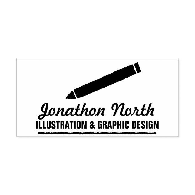 Carimbo Auto Entintado Design de gráfico do lápis ID299 (Design)