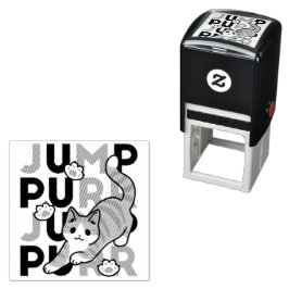 Carimbo Auto Entintado Design de Salto de Gato Reprodutivo - Trabalho de