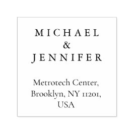 Carimbo Auto Entintado Design de Tinta Preta Clássica Simples