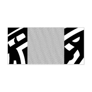 Carimbo Auto Entintado Design decorativa com vermelho vívido e alfinete