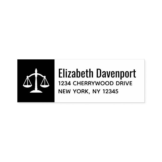 Carimbo Auto Entintado Design do tema Lei das Balanças da Justiça (Design)