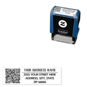 Carimbo Auto Entintado Design seu próprio endereço QR Code Stamp Modelo