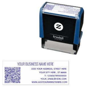 Carimbo Auto Entintado Design seu próprio endereço QR Code Stamp Modelo