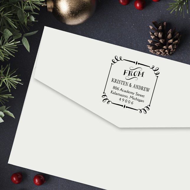 Carimbo Auto Entintado Deslocamento Elegante enquadrado a partir do ender (Criador carregado)