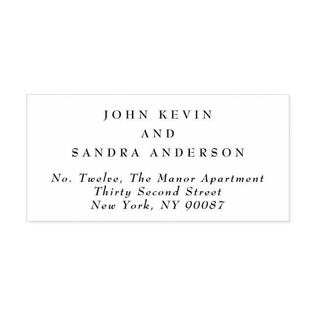 Carimbo Auto Entintado Devolução de casamento simples clássico (Design)